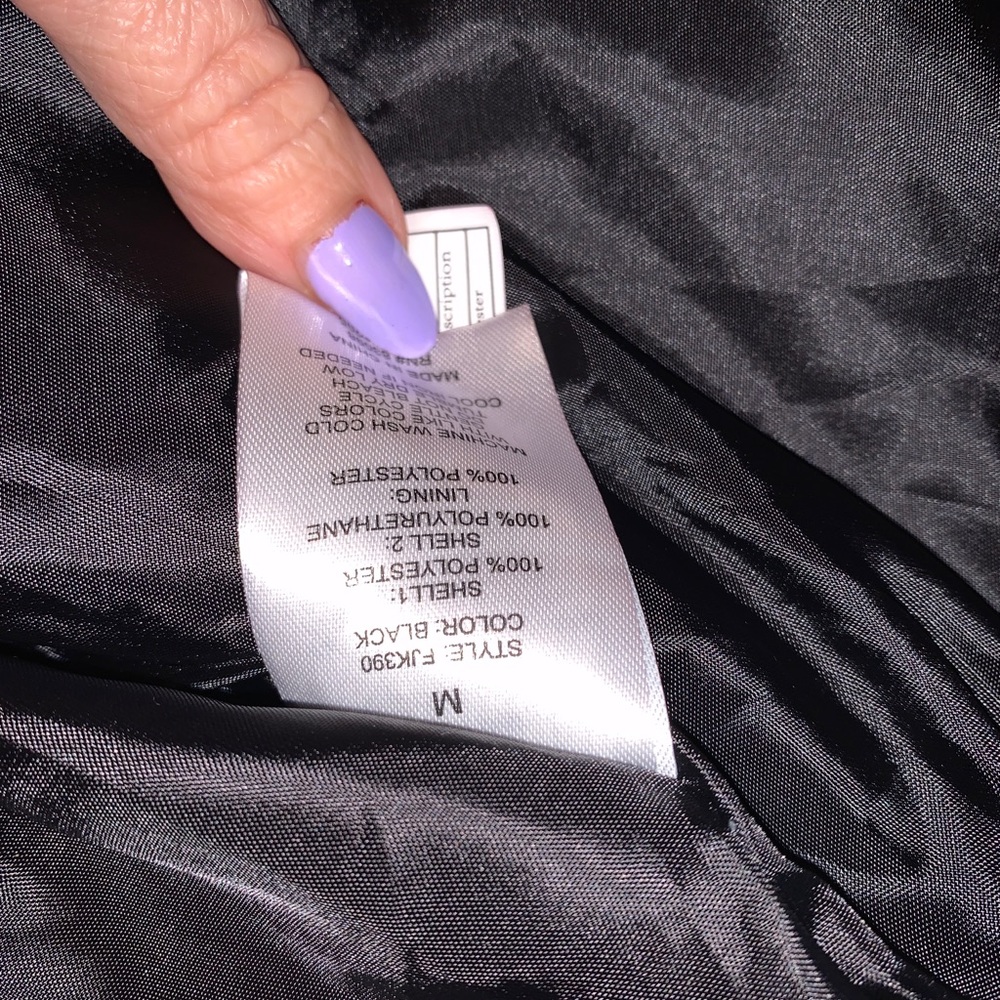 Black faux fur crop Jacket sz Medium, NEW - Picture 12 of 15
